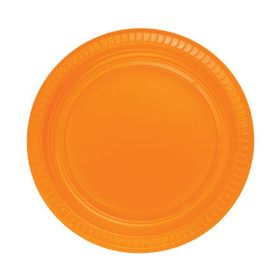 PartiBulutu 22 cm 25'li Turuncu Plastik Tabak