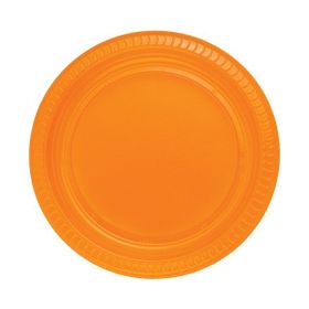 PartiBulutu 22 cm 25'li Turuncu Plastik Tabak