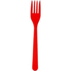 PartiBulutu 25'li Kırmızı Plastik Çatal