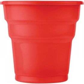 PartiBulutu 25'li Kırmızı Plastik Meşrubat Bardağı