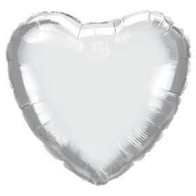 PartiBulutu Gümüş Kalp Folyo 40 cm Parti Balonu