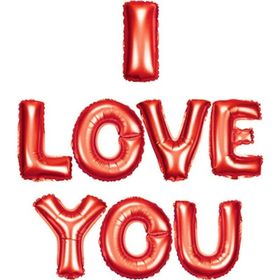 PartiBulutu I Love You Kırmızı Folyo Balon Set