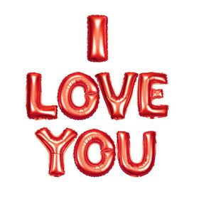 PartiBulutu I Love You Kırmızı Folyo Balon Set
