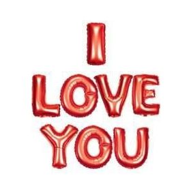 PartiBulutu I Love You Kırmızı Folyo Balon Set