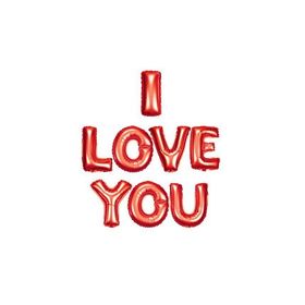 PartiBulutu I Love You Kırmızı Folyo Balon Set