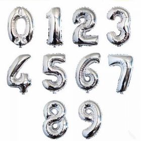 Partici 1 Rakam Gümüş 100 cm Balon