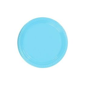Partici 22 cm Açık Mavi Plastik Tabak