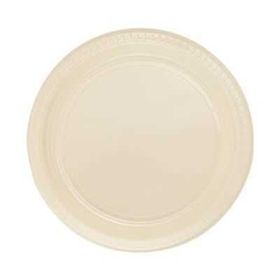 Partici 22 cm Krem Plastik Tabak