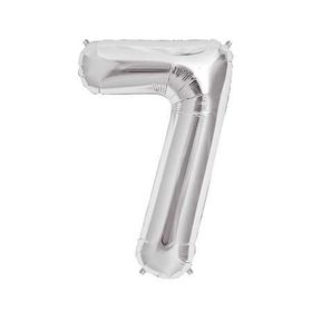 Partici 7 Rakam Folyo Gümüş 40 cm Balon