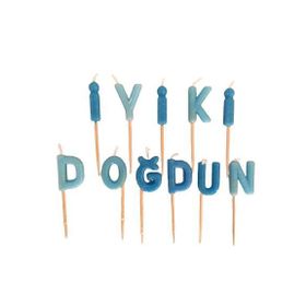 Partici İyi Ki Doğdun Mavi Mum