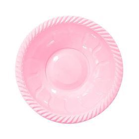 Partici Pembe Plastik Yuvarlak Kase