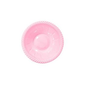 Partici Pembe Plastik Yuvarlak Kase