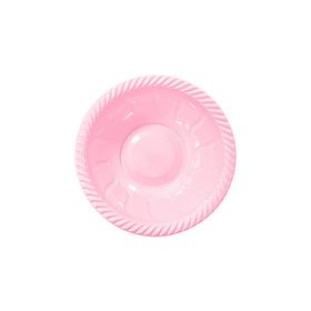 Partici Pembe Plastik Yuvarlak Kase