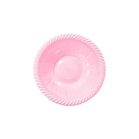 Partici Pembe Plastik Yuvarlak Kase