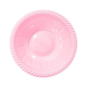 Partici Pembe Plastik Yuvarlak Kase