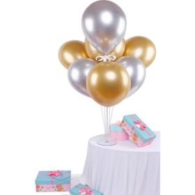 Partifabrik Balon Standı Krom Gold Gümüş Balon Demeti