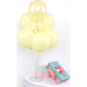 Partifabrik Balon Standı Makaron Sarı Renk Balon Demeti