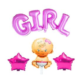 Partifabrik Girl Hastane Odası Pembe Folyo 4'lü Süs Balon