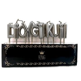 Partifabrik İyi Ki Doğdun Gümüş Pasta Mumu