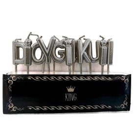 Partifabrik İyi Ki Doğdun Gümüş Pasta Mumu