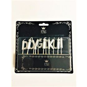 Partifabrik İyi Ki Doğdun Gümüş Pasta Mumu