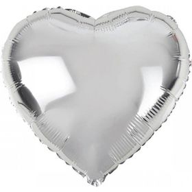 Partifabrik Küçük Kalp Folyo Gümüş Balon