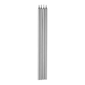 Partifabrik PF0473 Uzun Gümüş 20 cm 6 Adet Pasta Mumu