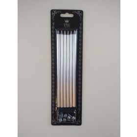 Partifabrik PF0473 Uzun Gümüş 20 cm 6 Adet Pasta Mumu