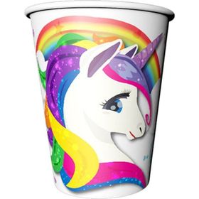 Partifabrik Unicorn Renkli Karton Bardak