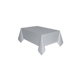 PartiKonseptleri Gümüş Rengi Plastik Masa Örtüsü