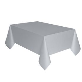 PartiKonseptleri Gümüş Rengi Plastik Masa Örtüsü