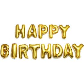Partipan Happy Birthday 40 cm Gold Yazılı Harf Folyo Balon