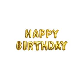 Partipan Happy Birthday 40 cm Gold Yazılı Harf Folyo Balon