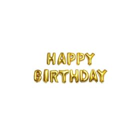 Partipan Happy Birthday 40 cm Gold Yazılı Harf Folyo Balon