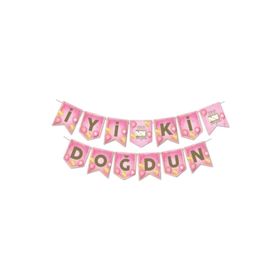 Partipan İyi Ki Doğdun Banner Pembe