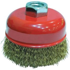 Partner PT02027 65 mm Sarı Dalgalı Telli M14 Vidalı Çanak Fırça