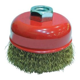 Partner PT02035 125 mm Sarı Dalgalı Telli M14 Vidalı Çanak Fırça