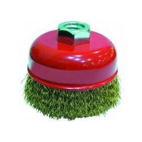 Partner PT02035 125 mm Sarı Dalgalı Telli M14 Vidalı Çanak Fırça