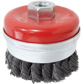 Partner PT02040 100 mm Gri Burma Telli M14 Vidalı Çanak Fırça