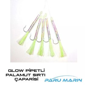 Paru Marin 5'li Glow Pipetli Mustad İğneli Palamut Sırtı Çaparisi