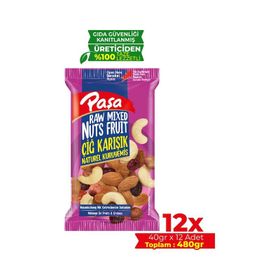 Paşa Kuruyemiş 40 gr Çiğ Karışık Naturel Kuruyemiş (12 adet)