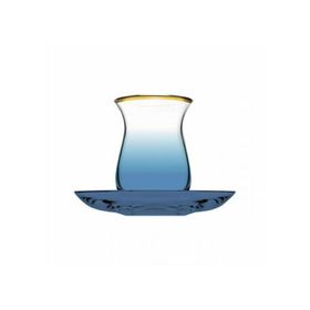 Paşabahçe 12 Parça Marble Yaldızlı Çay Seti