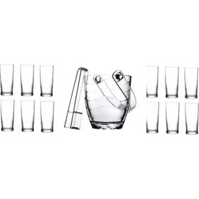 Paşabahçe 14 Parça Rakı Bardağı ve Buz Kovası Seti