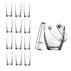 Paşabahçe 14 Parça Rakı Bardağı ve Buz Kovası Seti
