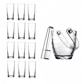 Paşabahçe 14 Parça Rakı Bardağı ve Buz Kovası Seti