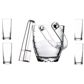 Paşabahçe 14 Parça Rakı Bardağı ve Buz Kovası Seti