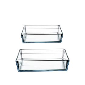 Paşabahçe 159129 Borcam Premium Kare 2'li Tepsi Set