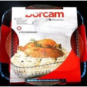 Paşabahçe 159166 2 Adet Borcam Kare Tepsi Seti