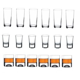 Paşabahçe 18 Parça Rakı Viski Shot Bardağı Seti