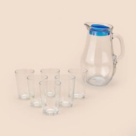 Paşabahçe 1850 ml Şeffaf Mavi Bistro Su Seti